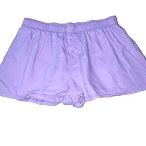 PINK boxy sleep shorts size Small Purple lavender logo shorts